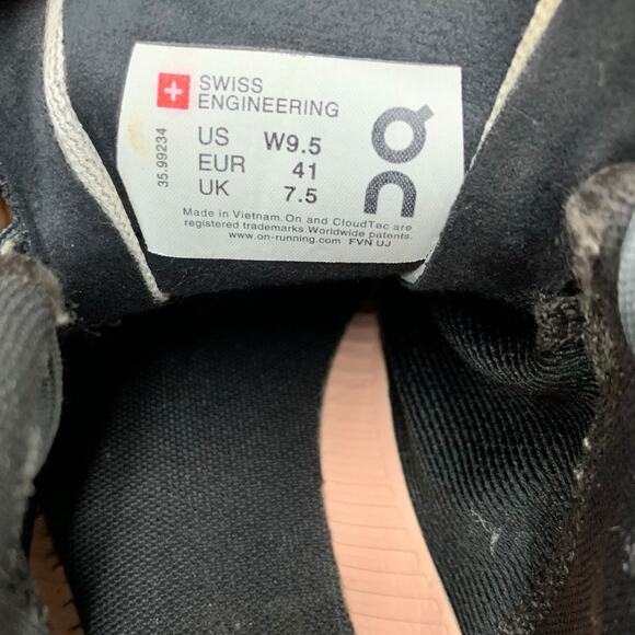 On Cloudflow Road-Running Shoes - Women's 9.5 Black Rock/Rose - Picture 8 of 8